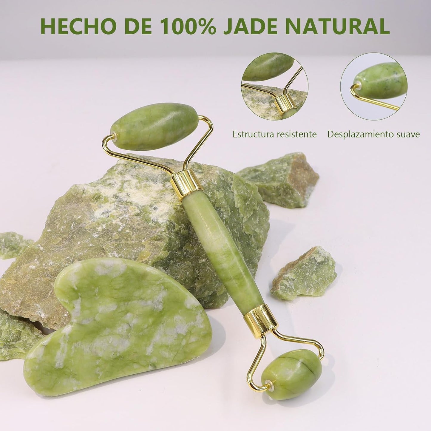 Rodillo de Jade para masaje Facial - additional image 4